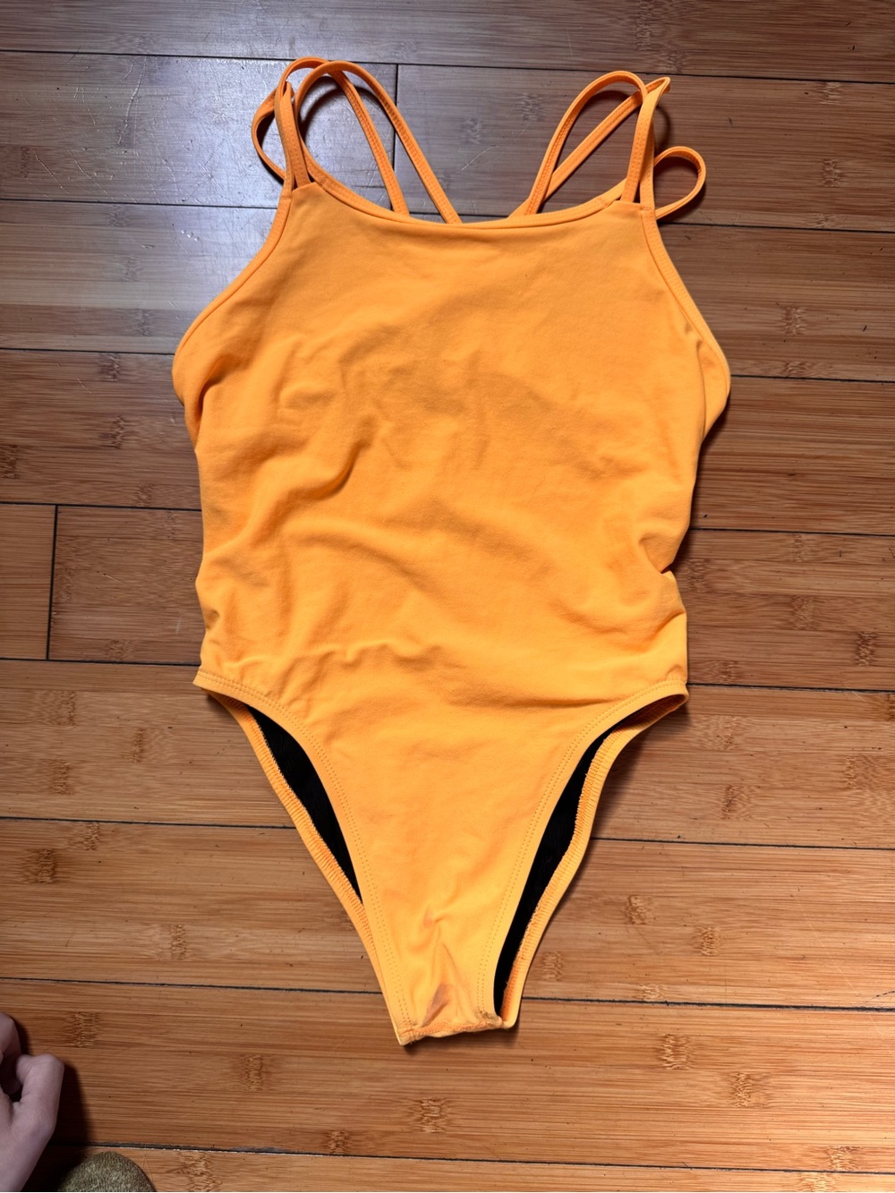 Jolyn Clothing Orange Strappy One-Piece Swimsuit